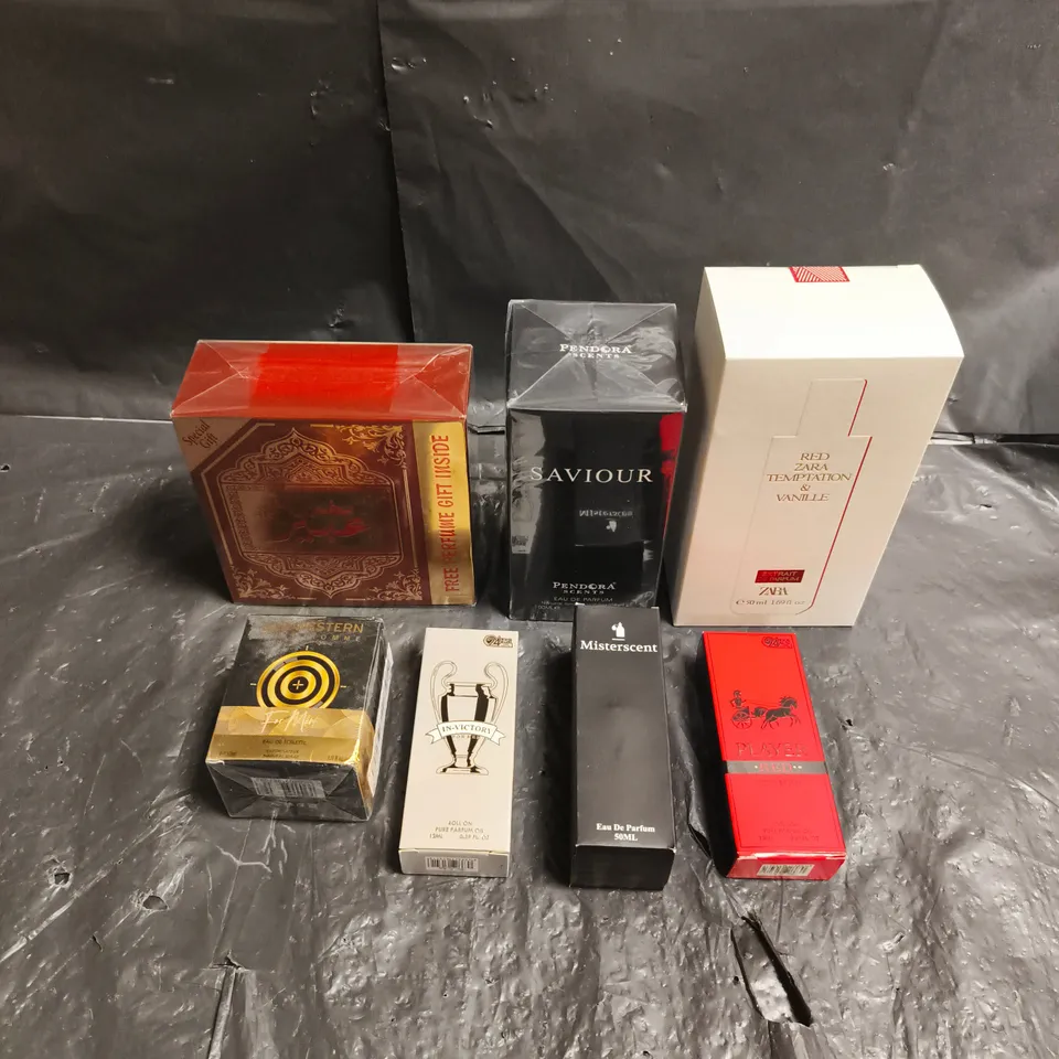 APPROXIMATELY 6 ASSORTED BOXED FRAGRANCES TO INCLUDE - ZARA, PENDORA SCENTS, ETC.