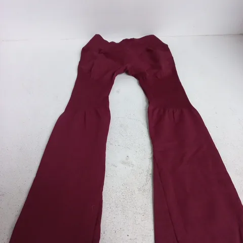 THRIVIN REGULAR FLARED LEGGINGS β MERLOT, SIZE S