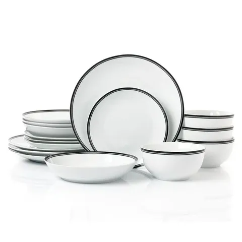 BOXED ST IVES 16 PIECE PORCELAIN CHINA DINNERWARE SET - SERVICE FOR 4