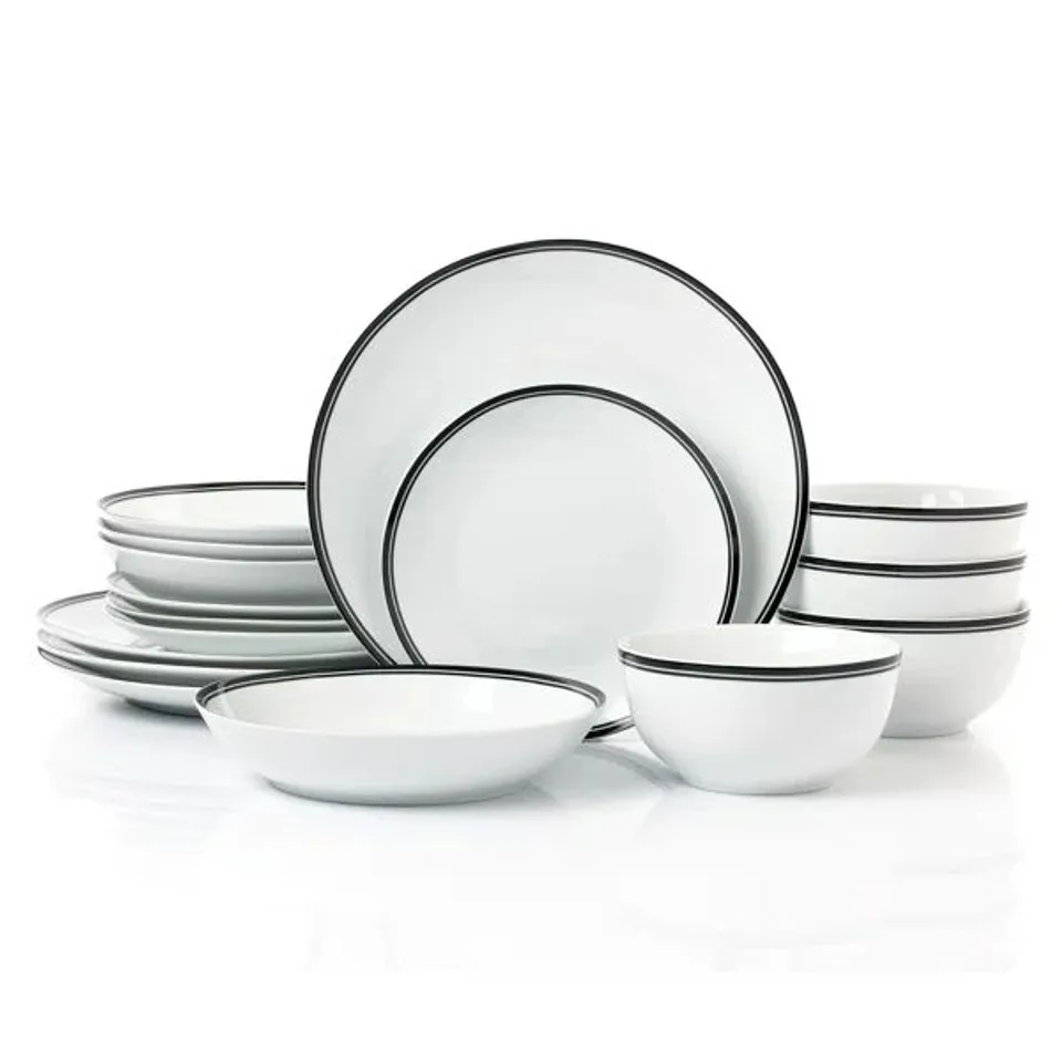 BOXED ST IVES 16 PIECE PORCELAIN CHINA DINNERWARE SET - SERVICE FOR 4