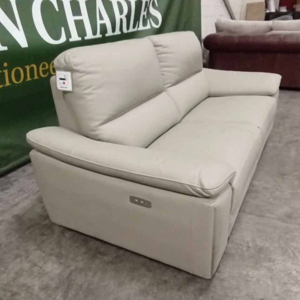 PAVILION 3 SEATER LEATHER/FAUX LEATHER POWER RECLINER SOFA RRP £1049