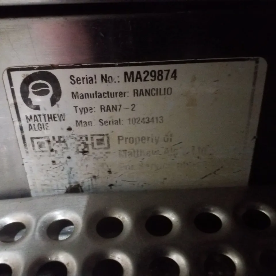 RANCILIO RAN7-2 COMMERCIAL 2 BARRISTA COFFEE MACHINE