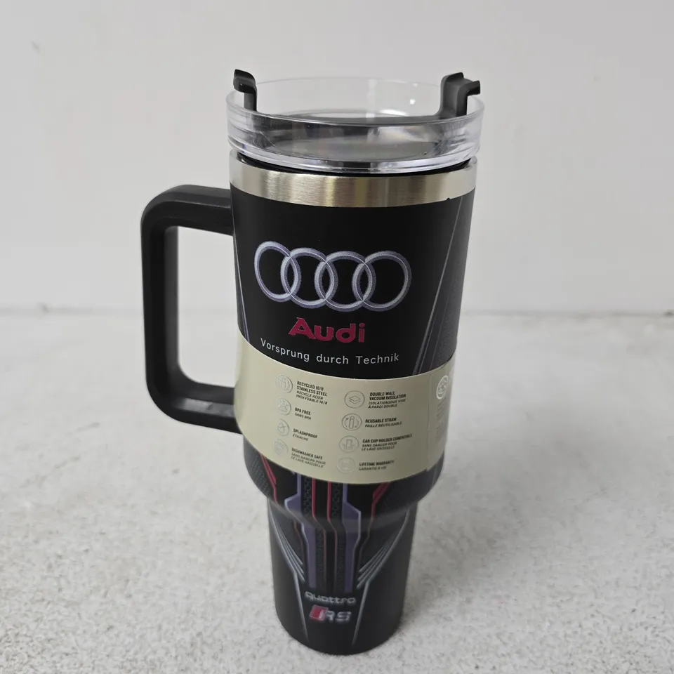 STANLEY FLOWSTATE TUMBLER WITH AUDI BRANDING – AUDI EDITION (BLACK STAINLESS) - 40OZ