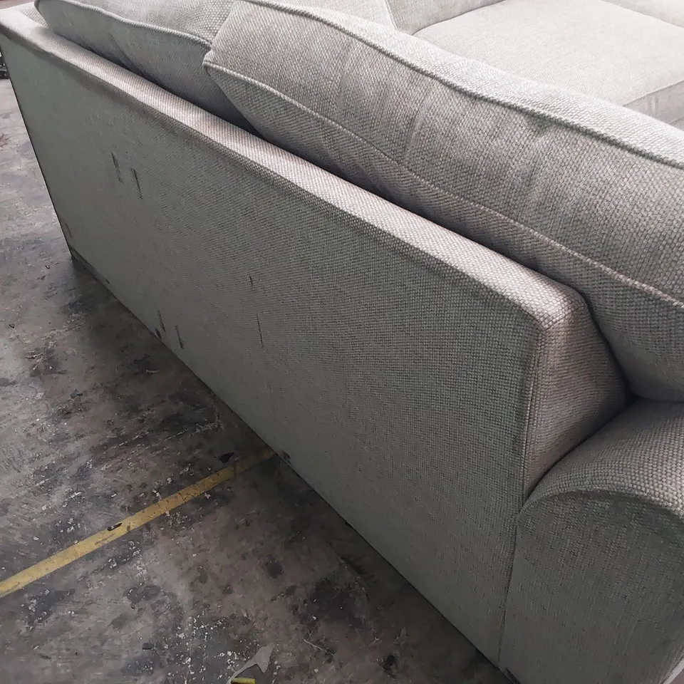DESIGNER CORNER GROUP WITH BOLSTER CUSHIONS NATURAL FABRIC 