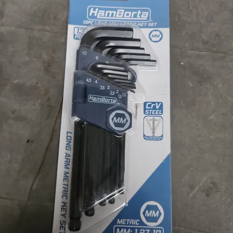 HamBorta 13pc Long Arm Metric Hex Key Set (HB2002)