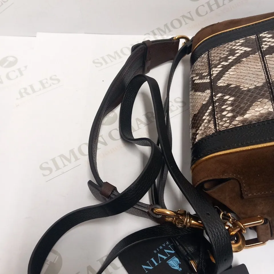 LANVIN PARIS SMALL RECTANGULAR BAG IVORY PYTHON