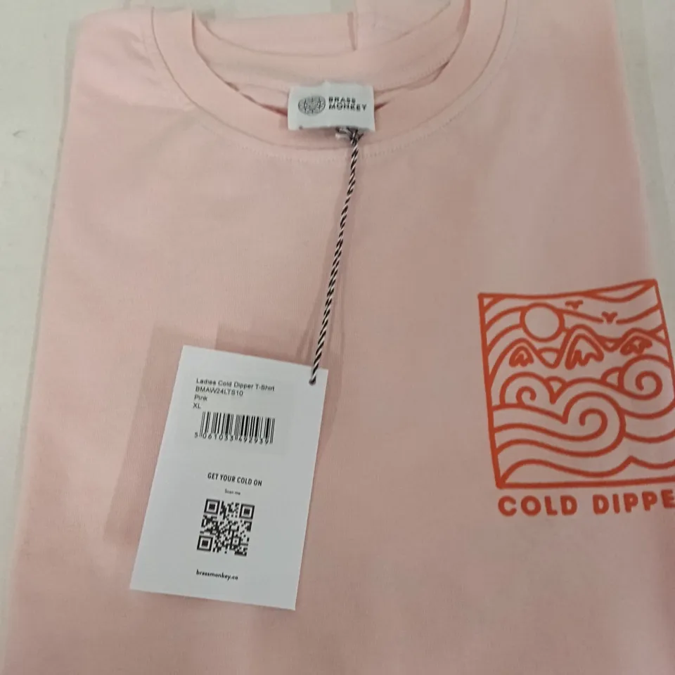 BOX OF BRASS MONKEY T-SHIRTS - PINK SIZE XL APPROXIMATELY 16