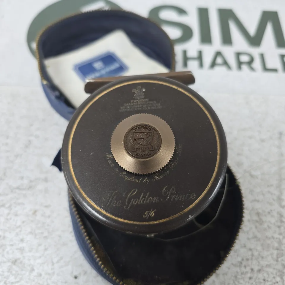 HOUSE OF HARDY THE GOLDEN PRINCE 3/6 ROUND TIN – FISHING TACKLE, MADE IN ENGLAND