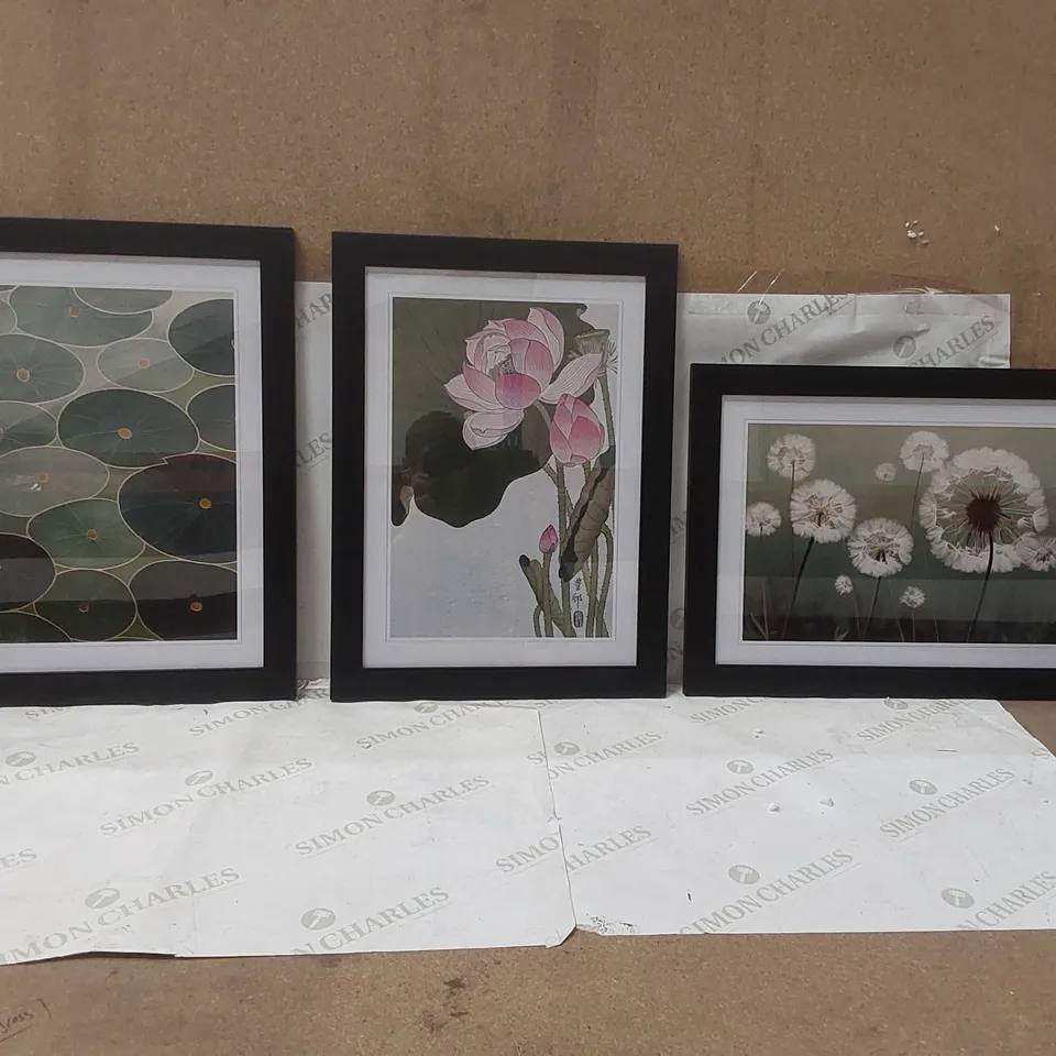 SET OF 3 ASSORTED FRAMED PRINTS