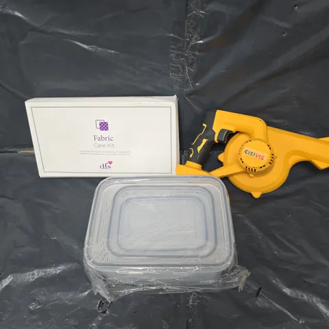 APPROXIMATELY 15 ASSORTED HOUSEHOLD PRODUCTS TO INCLUDE FABRIC CARE KIT, CISIVIS TOOL, STORAGE CONTAINERS ETC