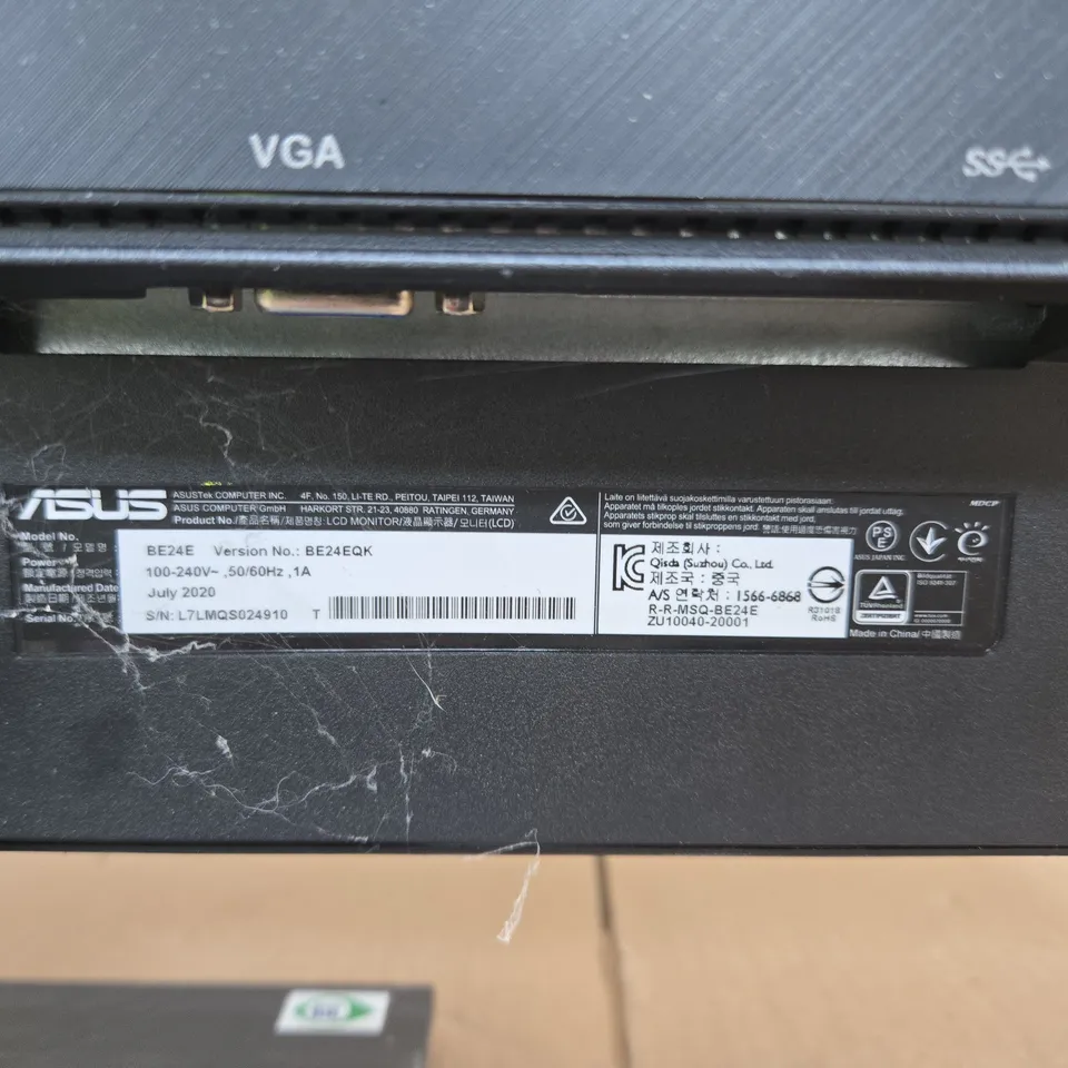 ASUS BE24E 24-INCH LED MONITOR WITH TOP-MOUNTED WEBCAM