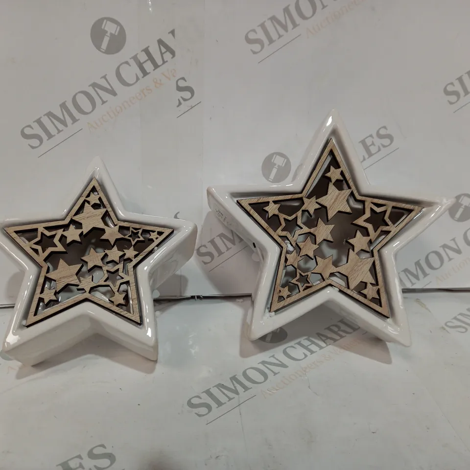 HOME REFLECTIONS SET OF 2 PRE-LIT STARS