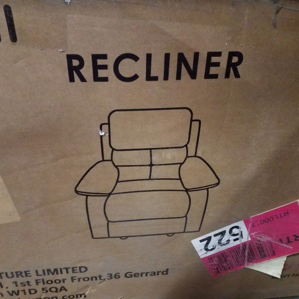 BOXED SMALL RECLINER - YELLOW FABRIC 