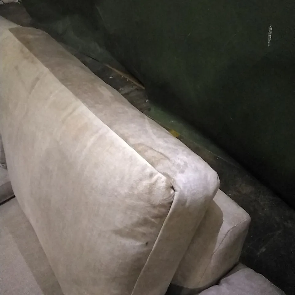 QUALITY DESIGNER WYVERN GREY CORD L-SHAPE CORNER SOFA