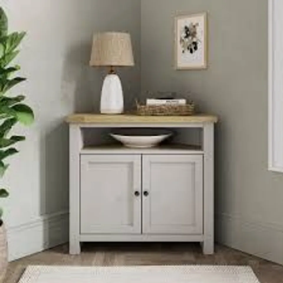 BOXED OLNEY CORNER SIDEBOARD - STONE (1 BOX)
