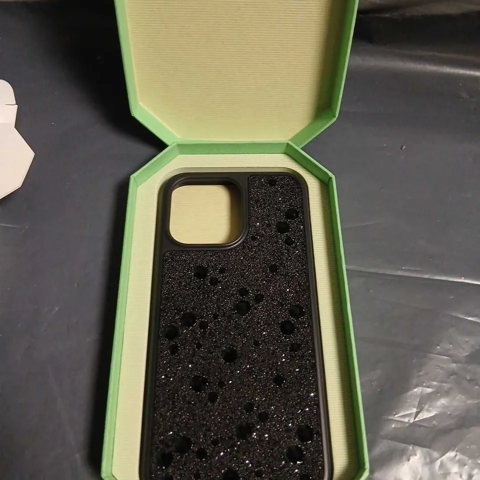 SWAROVSKI SMARTPHONE CASE WITH GLITTER FINISH – BLACK, BOXED 