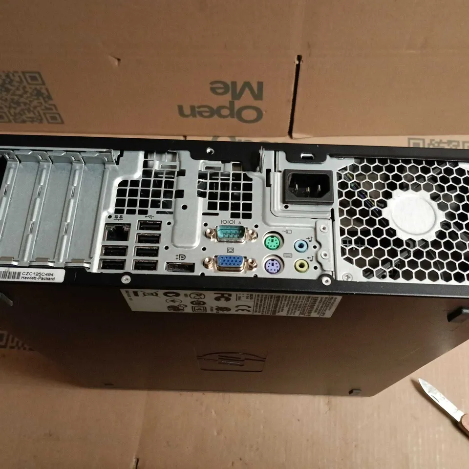 UNBOXED HP COMPAQ 8100 ELITE DESKTOP PC – SFF, INTEL CORE I3-550 @3.2GHZ, 2GB RAM, NO STORAGE