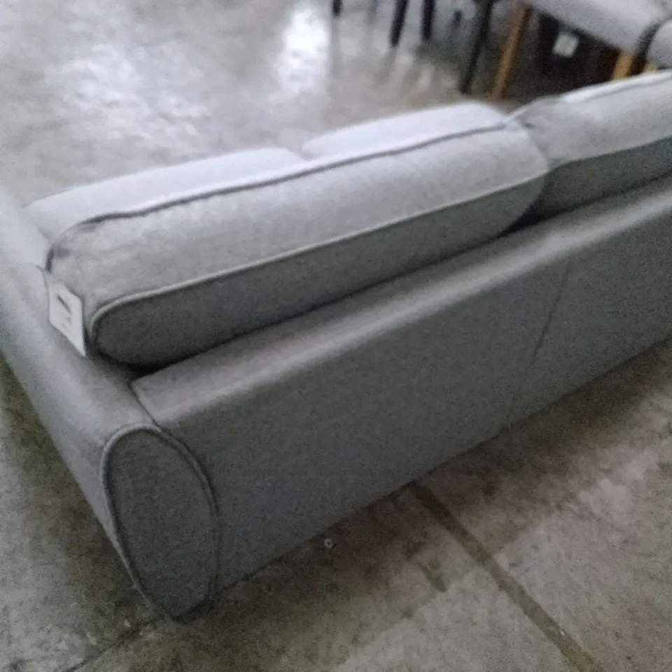 QUALITY DESIGNER LHF LOW SOFA SECTION - GREY FABRIC