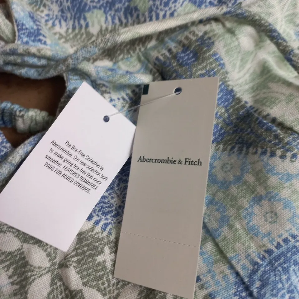 ABERCROMBIE & FITCH WOMEN'S BLUE PATTERNED GARMENT, SIZE M (MEDIUM)