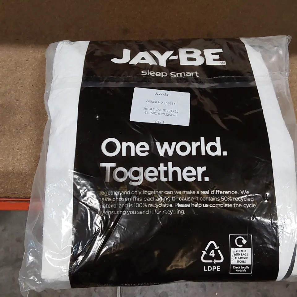 BAGGED JAY-BE WATERPROOF MATTRESS PROTECTOR - 65 x 183 x 5CM