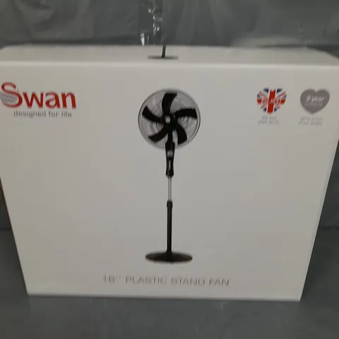 BOXED SWAN FREESTANDING STAND FAN