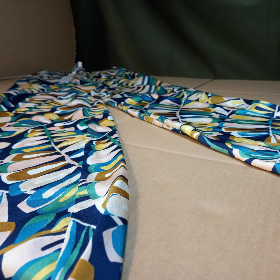 DESIGNER SATIN STYLE LARGE PRINT RETRO STYLE TROUSERS - XS