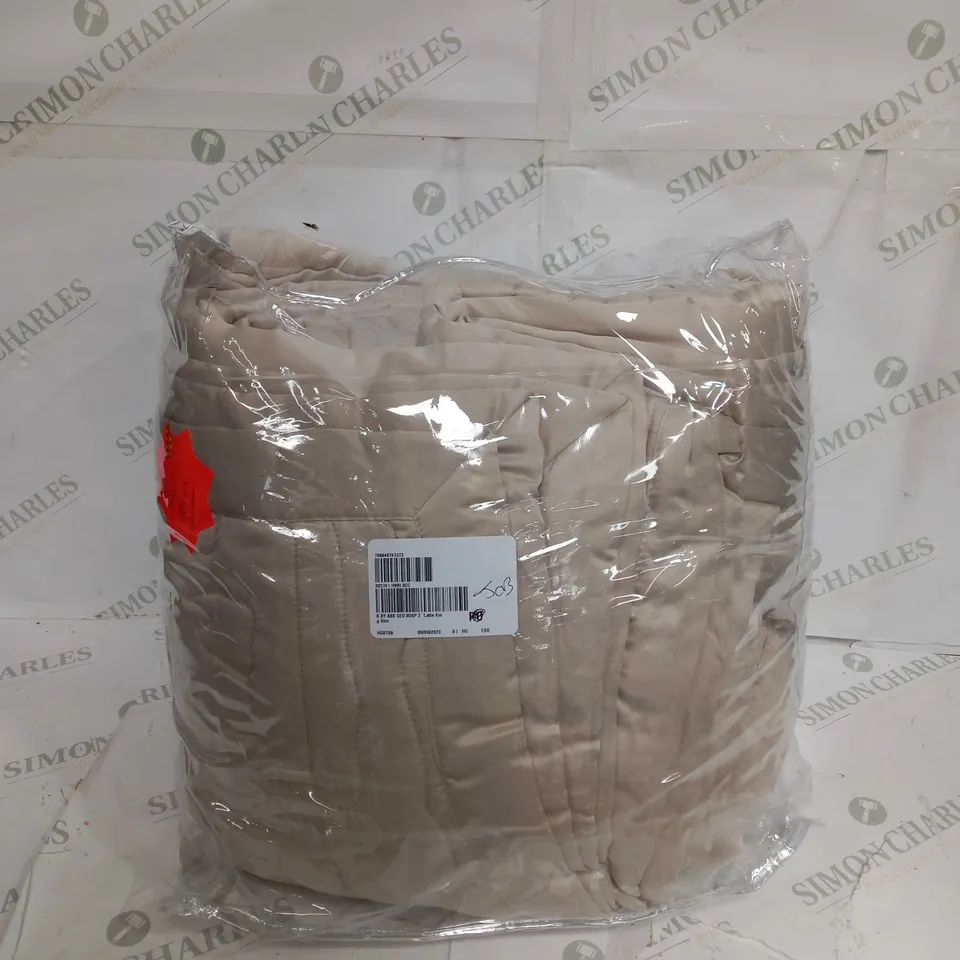FINEST BED LINEN BY KELLY HOPPEN LATTE KING SIZE EMBROIDED SET 