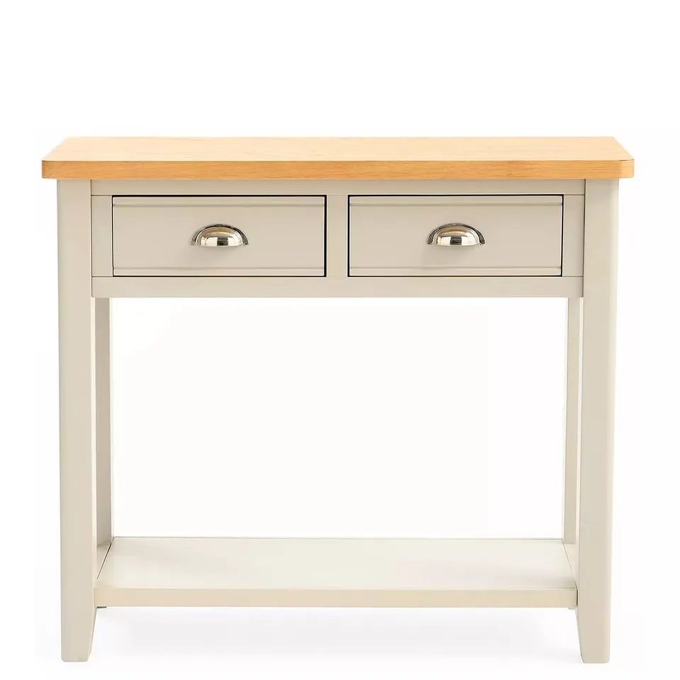 BOXED MALONE PART ASSEMBLED CONSOLE TABLE - CONTAINS SOLID WOOD - COLLECTION ONLY