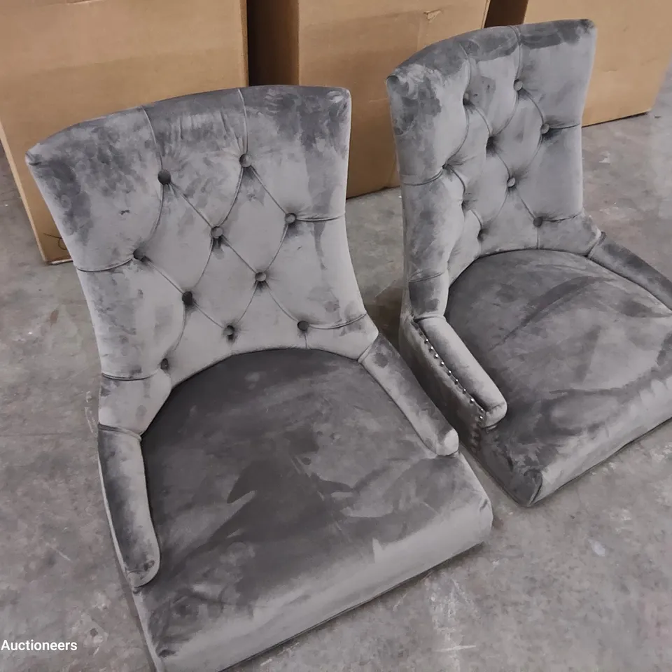 BOXED PAIR OF DESIGNER DINING CHAIRS