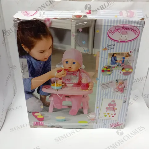 BOXED BABY ANNABELL LUNCH TIME TABLE