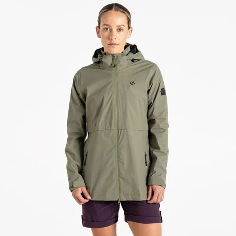 BRAND NEW DARE 2B WOMEN'S SWITCH UP II WATERPROOF JACKET IN OLIVINE GREEN - 12