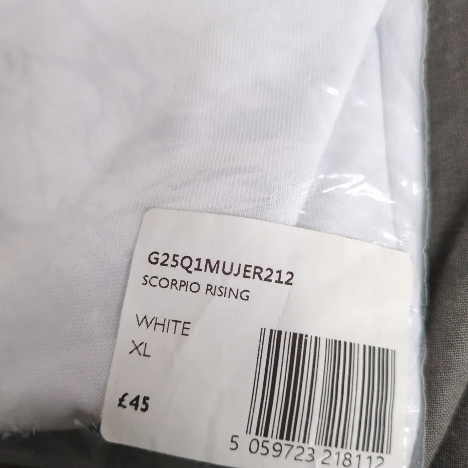 PRETTY GREEN SCORPIO RISING WOMEN'S T-SHIRT – WHITE – XL