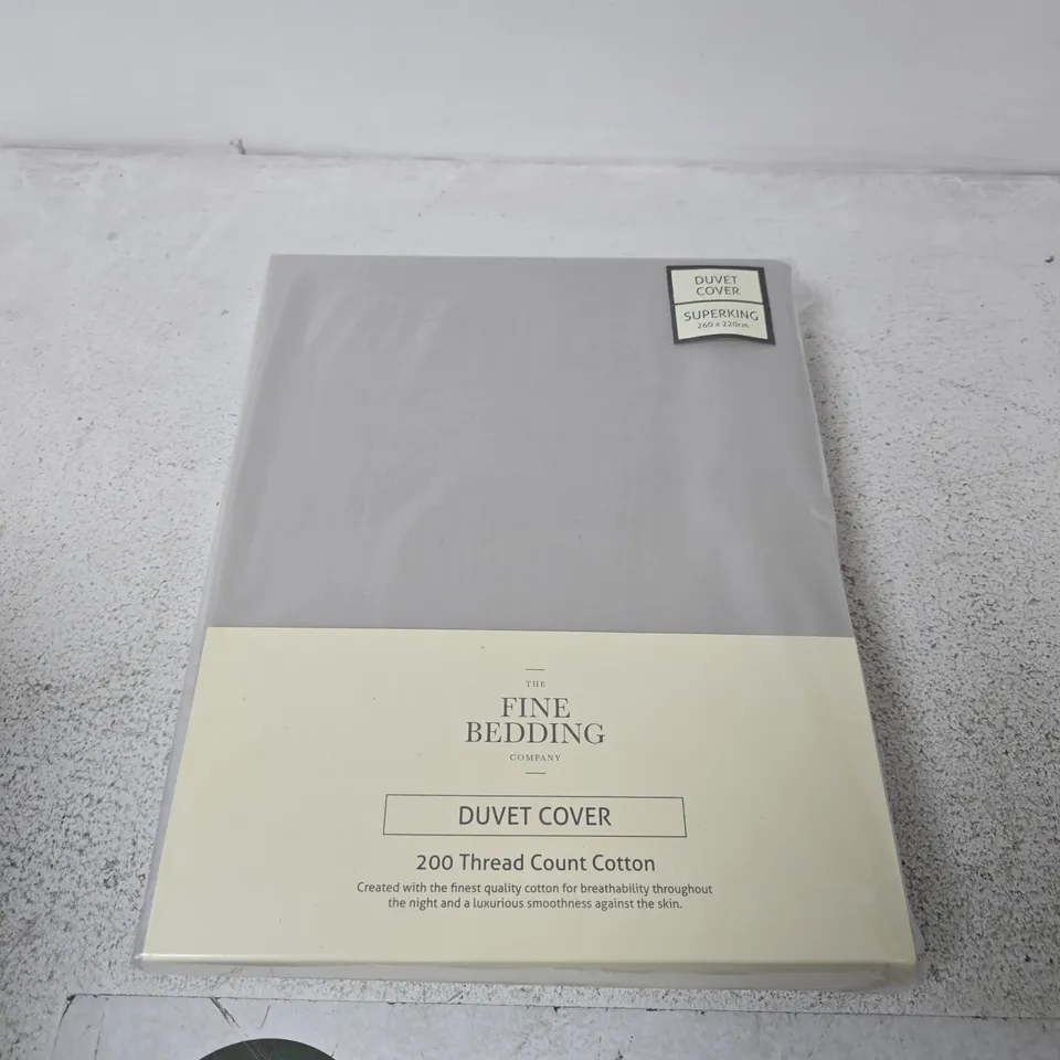THE FINE BEDDING COMPANY DUVET COVER – SUPERKING 260 X 220 CM, 200 THREAD COUNT COTTON