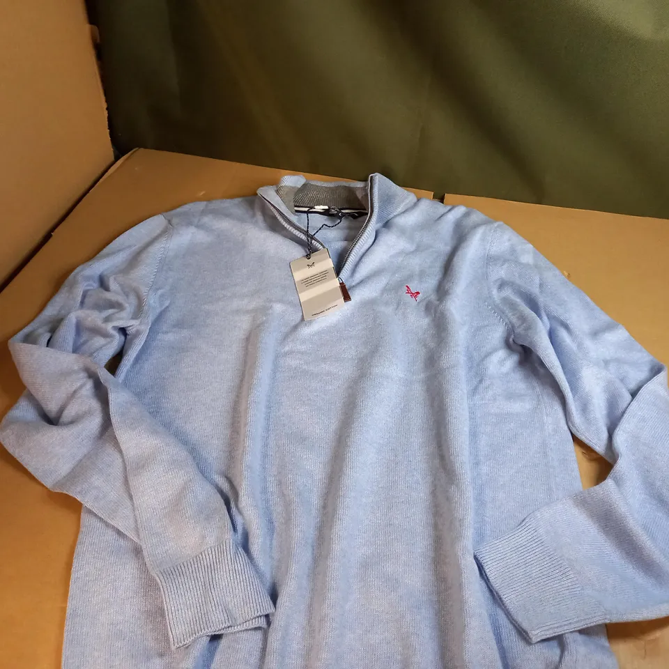 CREW CLOTHING COMPANY BLUE JUMPER - SIZE L