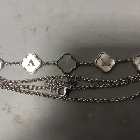 BOXED ABBOTT LYON CUSTOM NAME/INITIAL NECKLACE IN SILVER