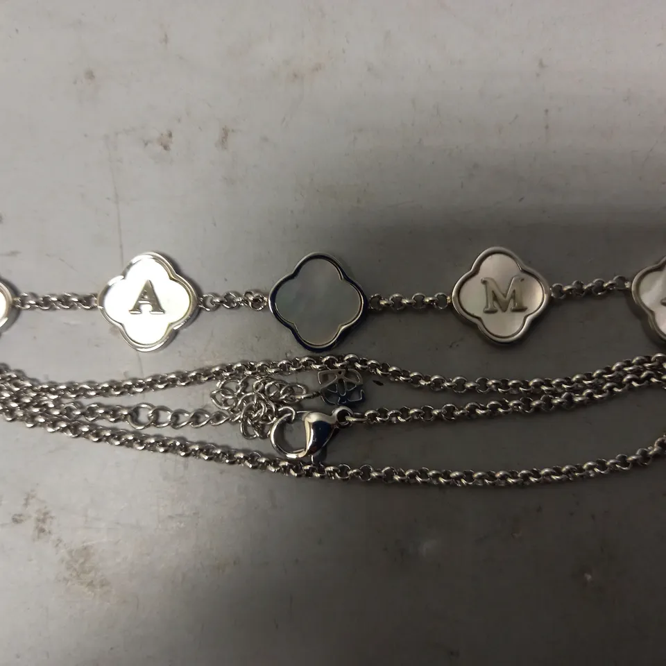 BOXED ABBOTT LYON CUSTOM NAME/INITIAL NECKLACE IN SILVER