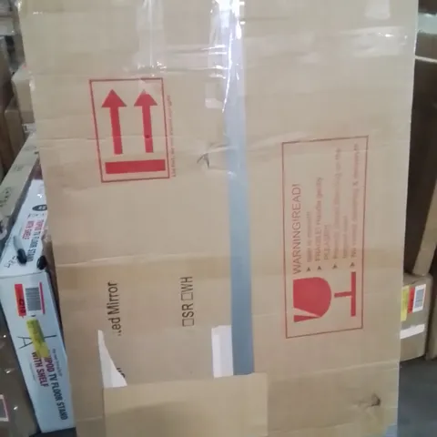 BOXED FLAT ALUMINIUM FRAMED RECTANGLE WALL ACCENT MIRROR 