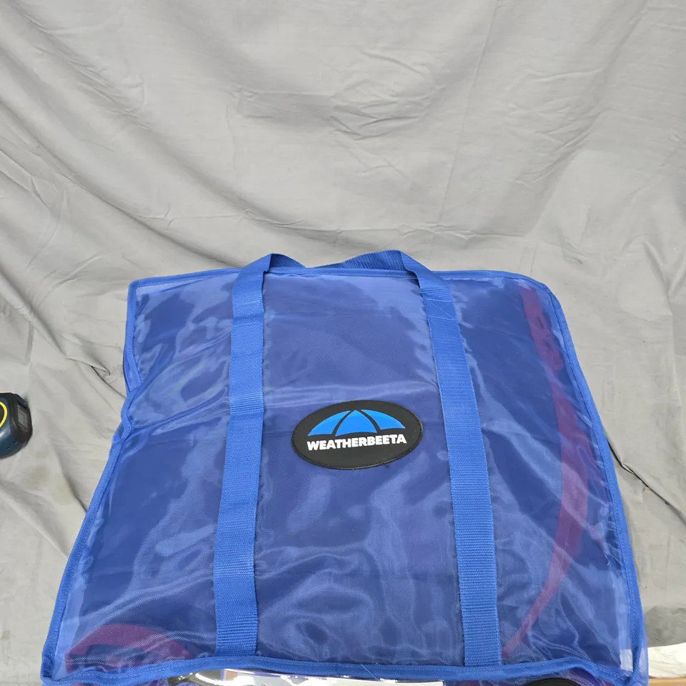 WEATHERBEETA COMFITEC HORSE RUG – NAVY/BURGUNDY, SIZE 6FT 3IN