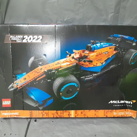 BOXED LEGO TECHNIC MCLAREN FORMULA 1 RACE CAR 2022 (42141)