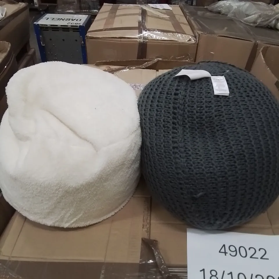 PALLET OF ASSORTED OF CHAIR POUFFES 