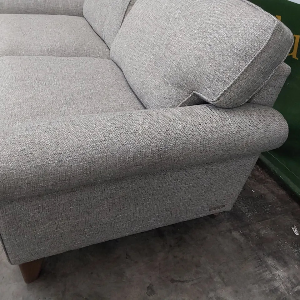 QUALITY BRITISH MADE LOUNGE Co THREE SEATER SOFA GREY FABRIC 