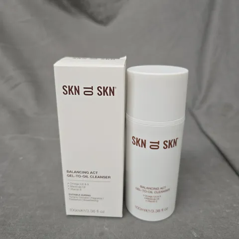 BOXED SKN TO SKN BALANCING ACT GEL-TO-OIL CLEANSER - 100ML