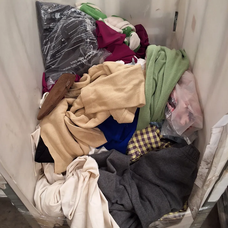 CAGE CONTAINING ASSORTED CLOTHING