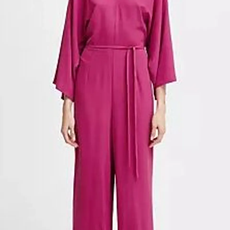 ICHI LEANE V NECK JUMPSUIT FESTIVAL FUSCHIA SIZE 10