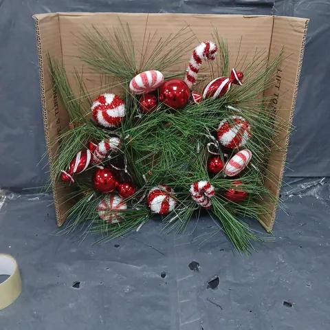 CANDY CANE CHRISTMAS WREATH