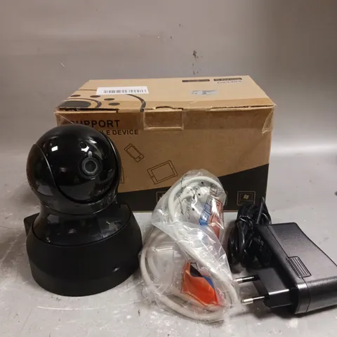 BOXED D03303 WIRELESS INDOOR NETWORK SECURITY CAMERA IN BLACK