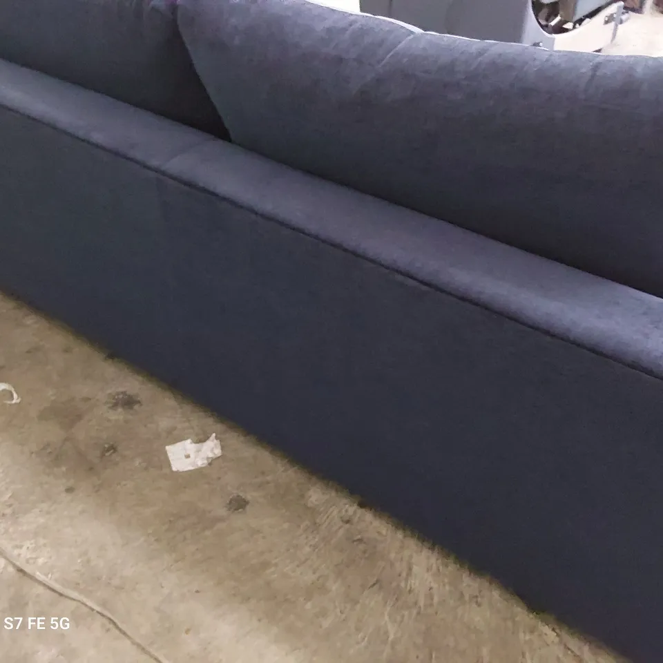 DESIGNER SOMERTON 3.5 SEATER METAL ACTION SOFABED RIBBON PLUSH FABRIC 