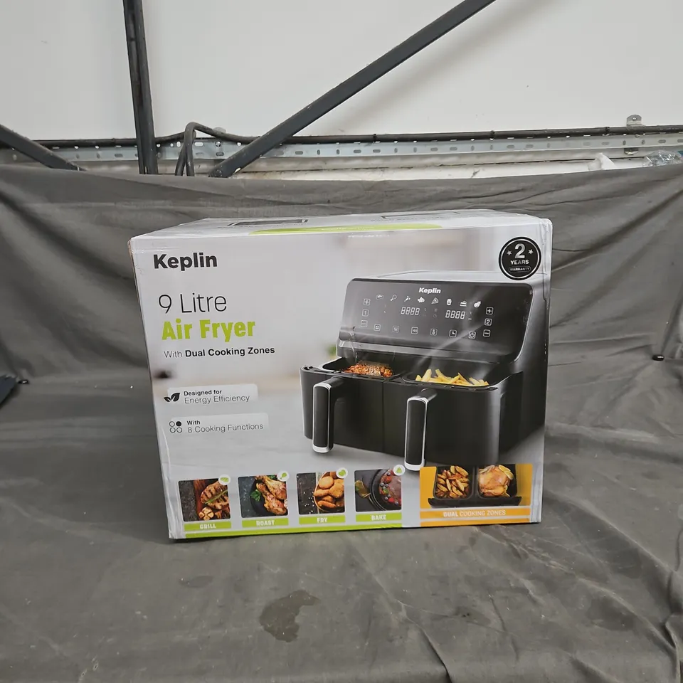 KEPLIN 9 LITRE AIR FRYER WITH DUAL COOKING ZONES – BOXED