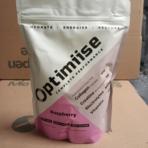 OPTIMISE COMPLETE PERFORMANCE COLLAGEN PEPTIDES – RASPBERRY 600G