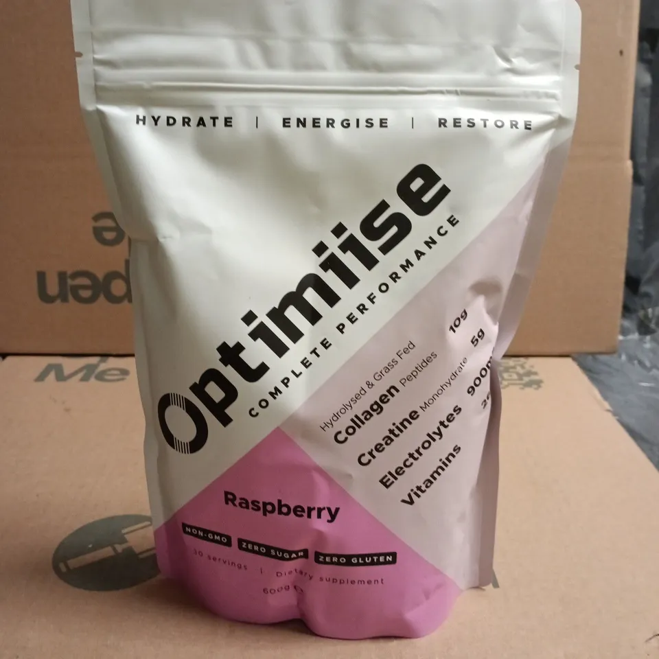 OPTIMISE COMPLETE PERFORMANCE COLLAGEN PEPTIDES – RASPBERRY 600G